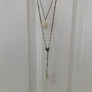 FREE PEOPLE crystal necklace!!!!